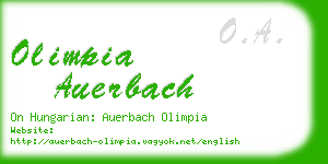 olimpia auerbach business card